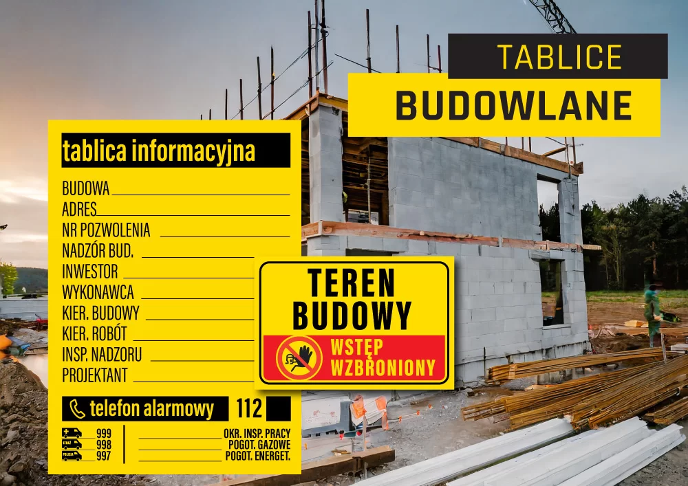 Tablice budowlane