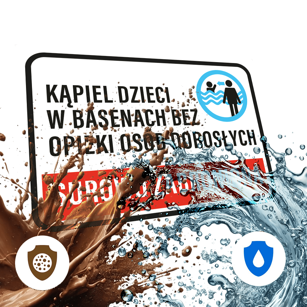Tabliczka Basenowa - kąpiel dzieci bez opieki zabroniona - obrazek 3